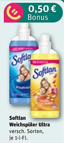 Softlan Weichspüler Ultra versch. Sorten, je 1-l-Fl.