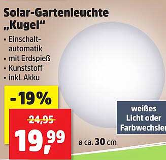 Solar-Gartenleuchte „Kugel“