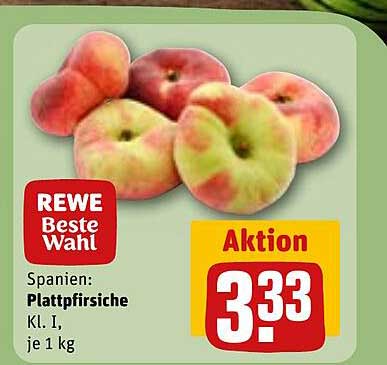 Spanien: Plattpfirsiche Kl. I, je 1 kg