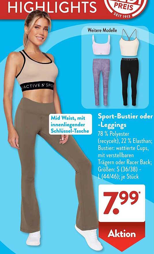 Sport-Bustier oder -Leggings