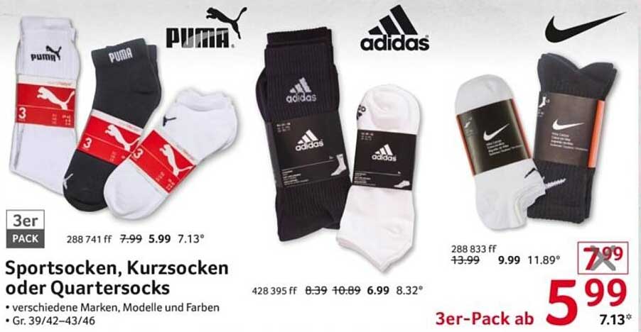 Sportsocken, Kurzsocken oder Quartersocks