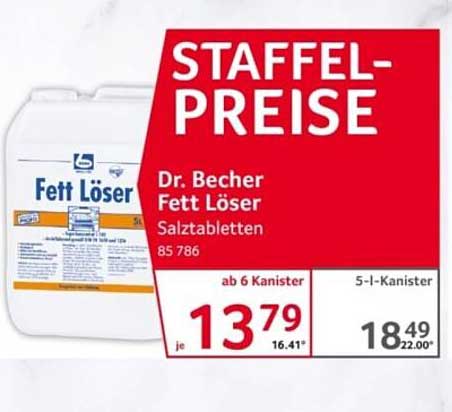 STAFFEL-PREISE Dr. Becher Fett Löser Salztabletten 85 786