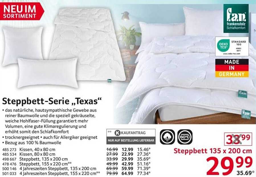 Steppbett-Serie „Texas“