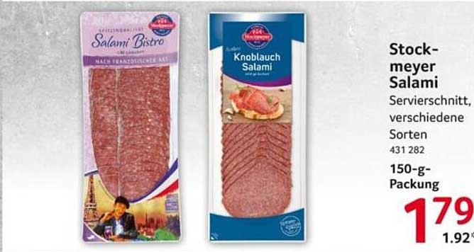 Stockmeyer Salami Servierschnitt, verschiedene Sorten 431 282 150-g-Packung