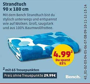 Strandtuch 90 x 180 cm