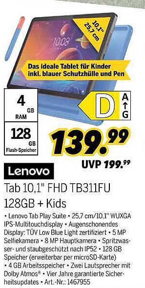 Tab 10,1" FHD TB311FU 128GB + Kids