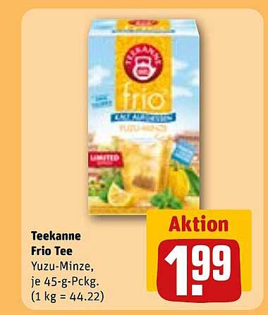 Teekanne Frio Tee Yuzu-Minze, je 45-g-Packg. (1 kg = 44.22)