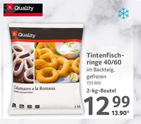 Tintenfischringe 40/60 im Backteig, gefroren 2-kg-Beutel