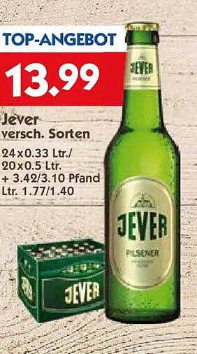 TOP-ANGEBOT Jever versch. Sorten