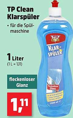 TP Clean Klarspüler für die Spülmaschine