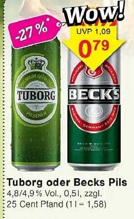 Tuborg oder Becks Pils