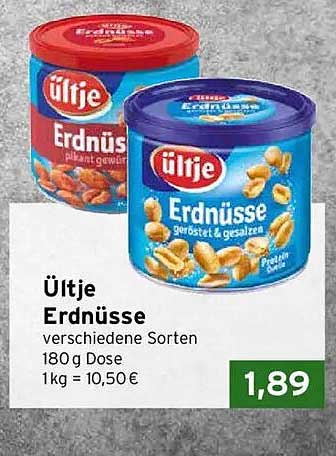 Ültje Erdnüsse verschiedene Sorten 180 g Dose
