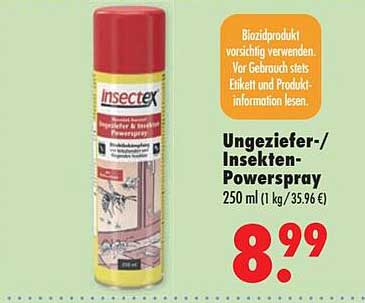 Ungeziefer-/Insekten-Powerspray 250 ml (1 kg / 35.96 €)