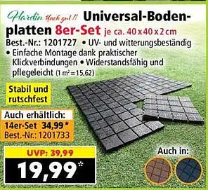 Universal-Bodenplatten 8er-Set