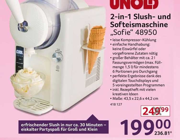 UNOLD 2-in-1 Slush- und Softismaschine „Sofie“ 48950