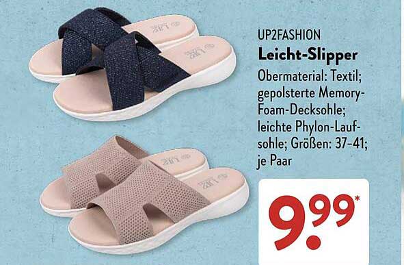 UP2FASHION Leicht-Slipper