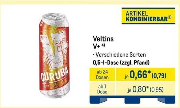 Veltins V+ Verschiedene Sorten 0,5-l-Dose (zzgl. Pfand)