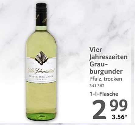 Vier Jahreszeiten Grauburgunder Pfalz, trocken