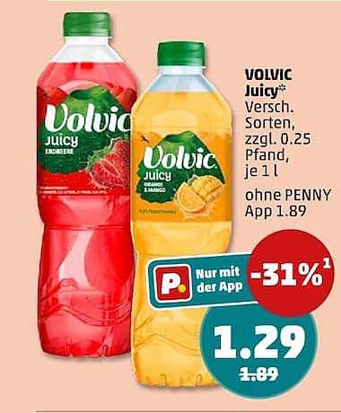 VOLVIC Juicy* Versch. Sorten, zzgl. 0,25 Pfand, je 1 l