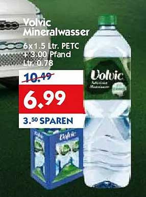 Volvic Mineralwasser 6x1,5 Ltr. PET + 3,00 Pfand ltr. 0,78