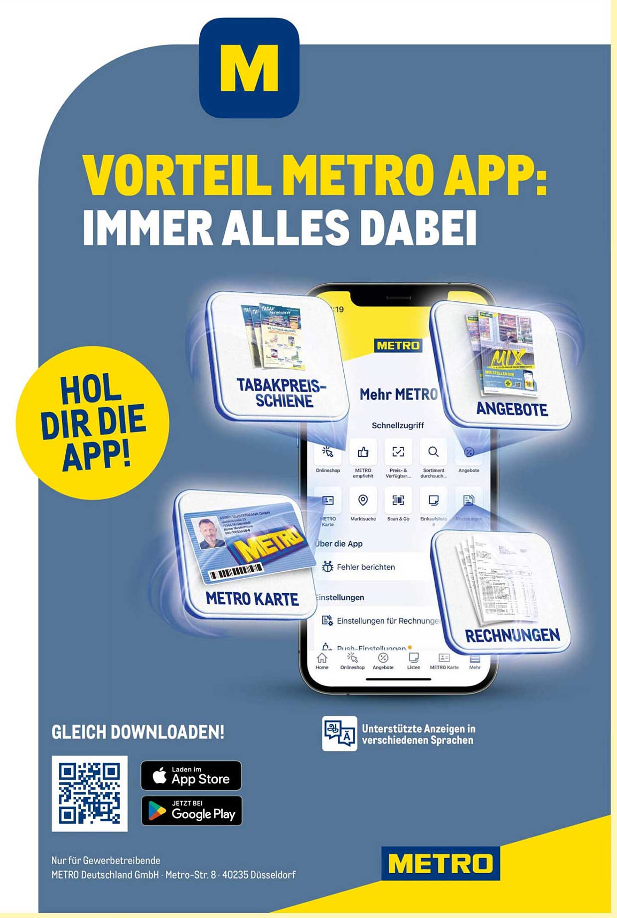 VORTEIL METRO APP: IMMER ALLES DABEI