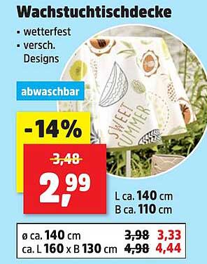 Wachstuchtischdecke
