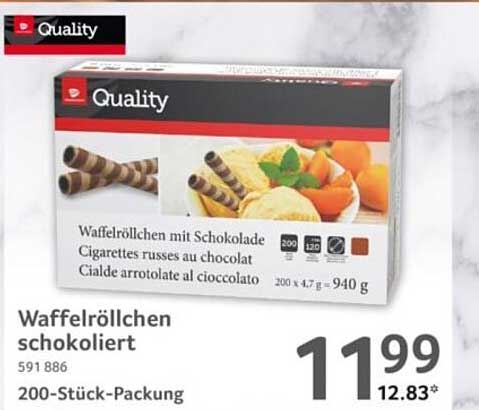 Waffelröllchen schokoliert