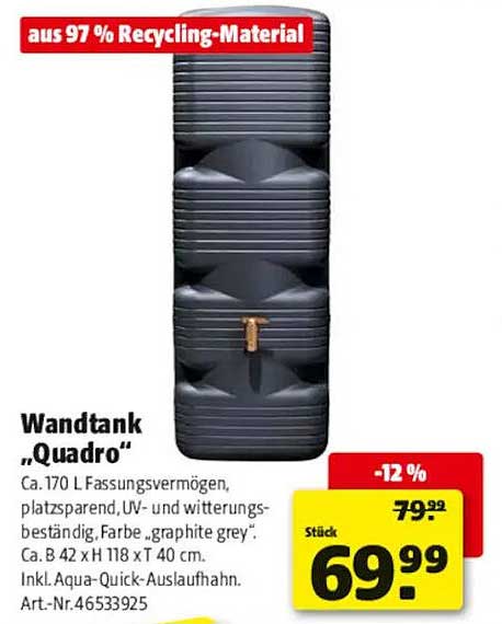 Wandtank „Quadro“