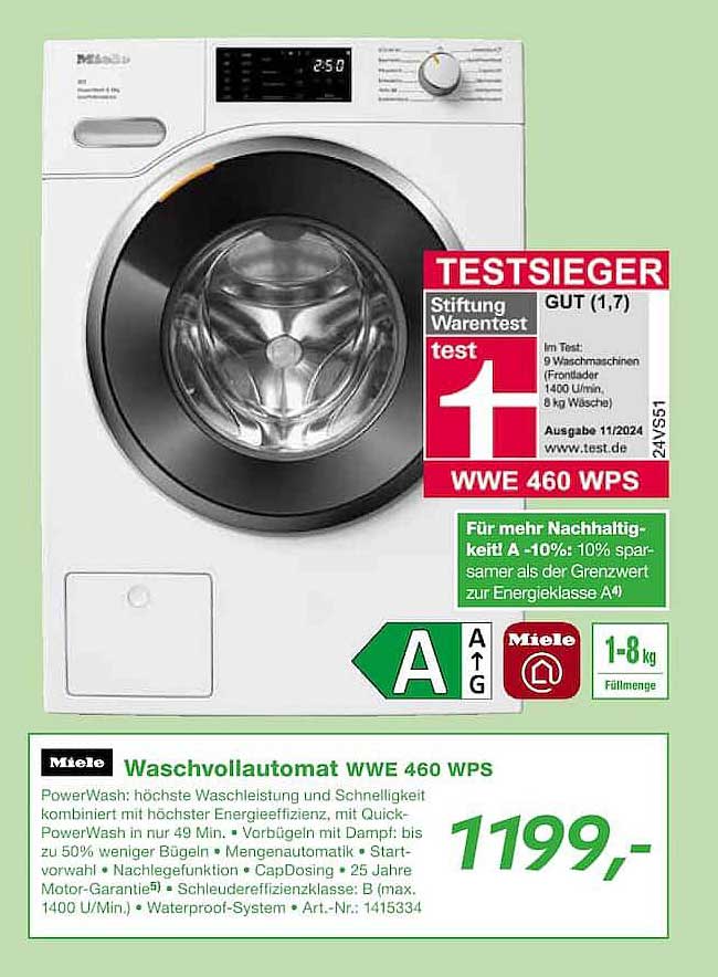 Waschvollautomat WWE 460 WPS
