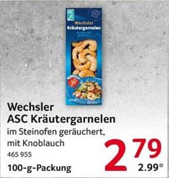 Wechsler ASC Kräutergarnelen im Steinofen geräuchert, mit Knoblauch