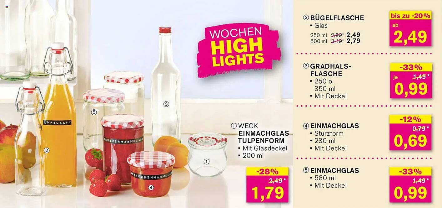 WECK EINMACHGLAS TULPENFORM