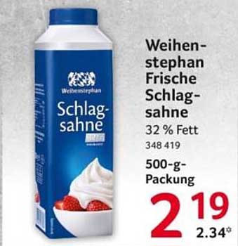Weihenstephan Frische Schlag- sahne 32 % Fett 500-g-Packung