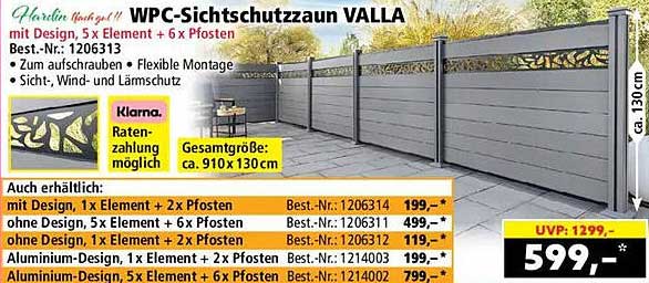 WPC-Sichtschutzzaun VALLA