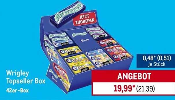 Wrigley Topseller Box 42er-Box