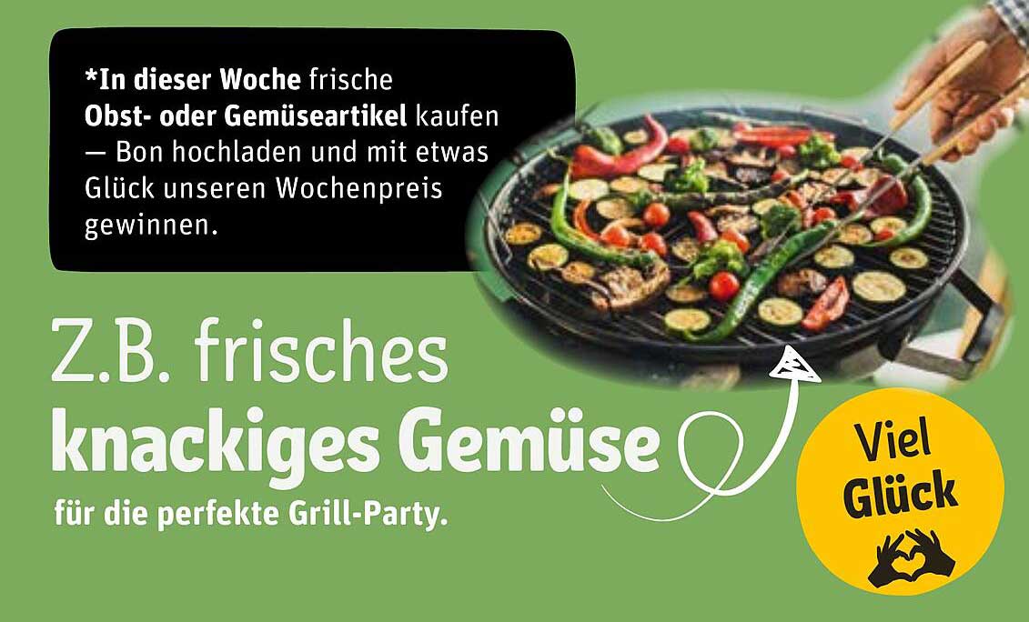 Z.B. frisches knackiges Gemüse für die perfekte Grill-Party.
