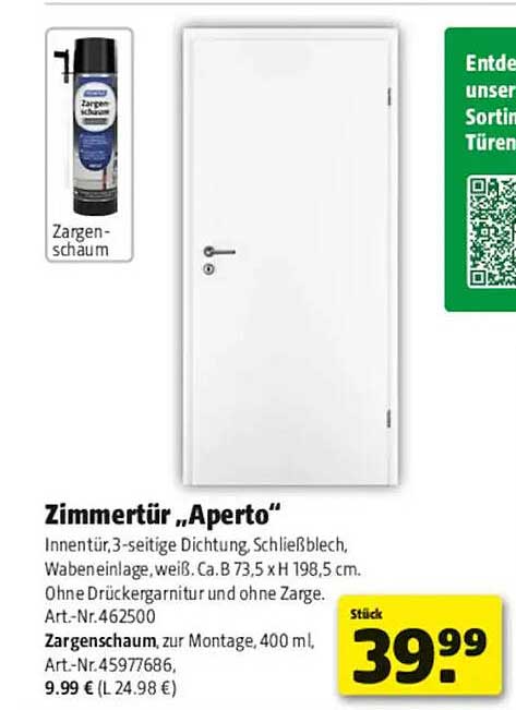 Zimmertür „Aperto“