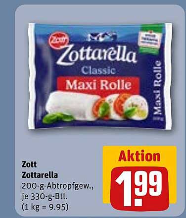 Zott Zottarella 200-g-Abtropfgew., je 330-g-Btl. (1 kg = 9.95)