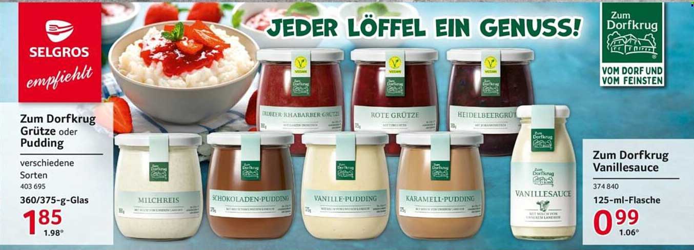 Zum Dorfkrug Grütze oder Pudding