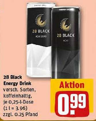 28 Black Energy Drink - versch. Sorten, 0,25-l-Dose
