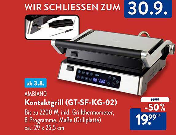 AMBIANO Kontaktgrill (GT-SF-KG-02)
