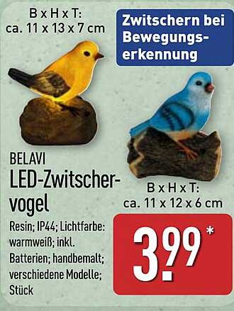 BELAVI LED-Zwitscher-vogel