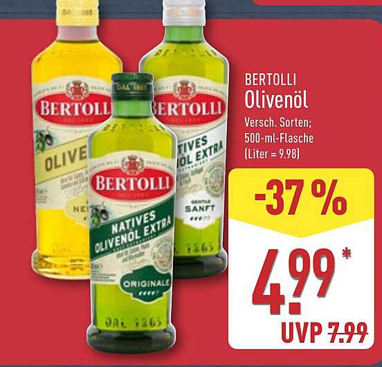 BERTOLLI Olivenöl 500 ml (verschiedene Sorten)