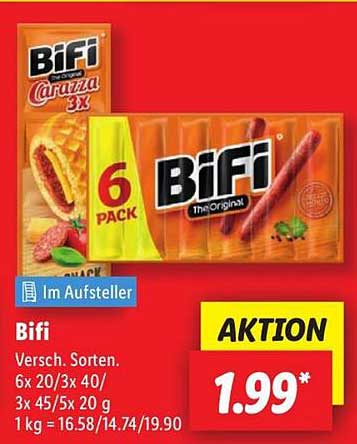 Bifi 6er Pack - Vielseitiger Snackgenuss