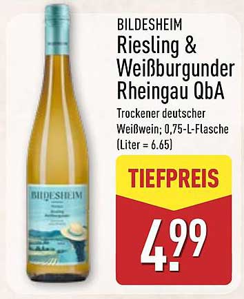 BILDESHEIM Riesling & Weißburgunder Rheingau QbA - 0,75-L-Flasche