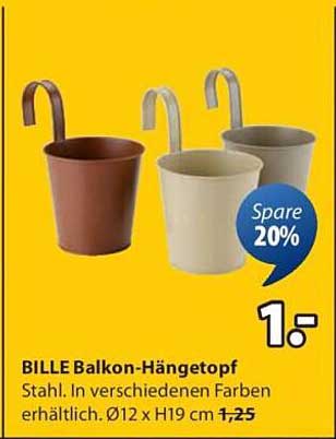 BILLE Balkon-Hängetopf