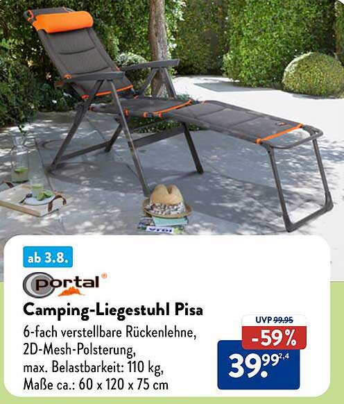 Camping-Liegestuhl Pisa