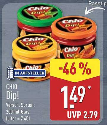 CHIO Dip! Verschiedene Sorten; 200-ml-Glas
