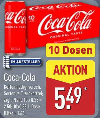 Coca-Cola 10 Dosen im Angebot