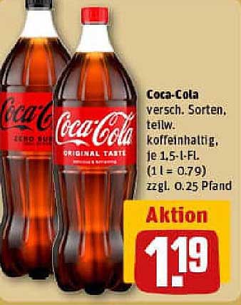 Coca-Cola 1,5 l - Verschiedene Sorten