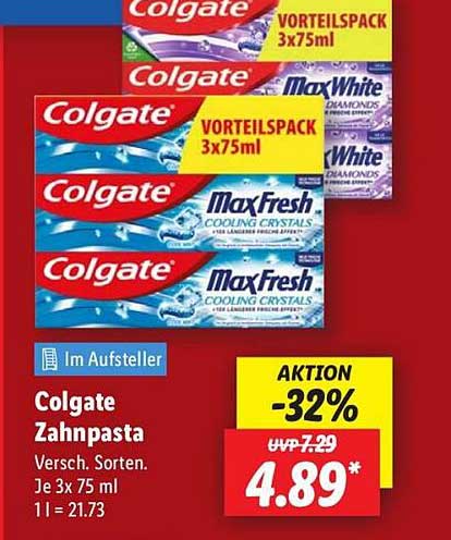 Colgate Zahnpasta 3x75ml - Aktionsangebot